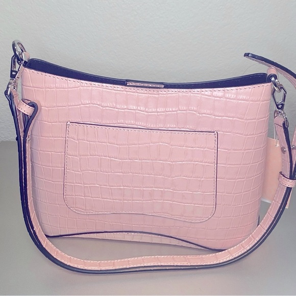 NWT Oryany Focus Mini Croc-Embossed Leather Crossbody Bag in Vintage Pink - Picture 3 of 16